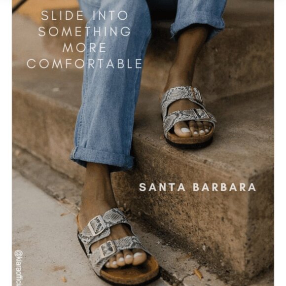 Naot Santa Barbara Snakeprint Slide Sandals New! - Picture 9 of 10